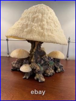 Vintage Coral Mushroom Lamp Excellent Works RARE