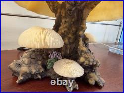 Vintage Coral Mushroom Lamp Excellent Works RARE