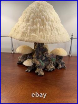 Vintage Coral Mushroom Lamp Excellent Works RARE