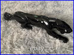 Vintage EUC Rare Black Panther Ceramic Sculpture 23 EUC No Cracks/Chips