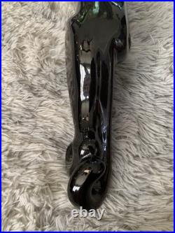 Vintage EUC Rare Black Panther Ceramic Sculpture 23 EUC No Cracks/Chips