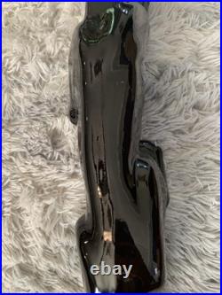 Vintage EUC Rare Black Panther Ceramic Sculpture 23 EUC No Cracks/Chips