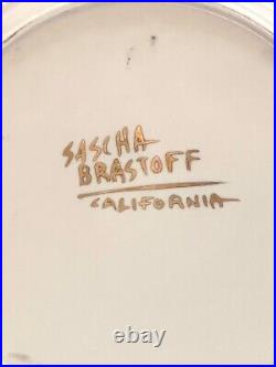 Vintage Early Rare MCM Sascha Brastoff FULL SIGNATURE Plate Modern Mid-Century