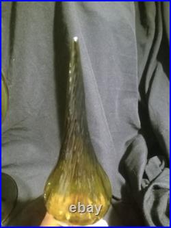 Vintage Empoli Rare Olive Green Apothecary Decanter 19.in Tall