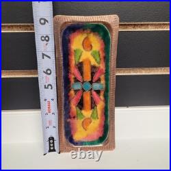 Vintage Enamel Copper Tray Mid-century Modern Design Rare