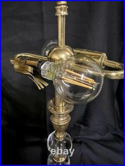 Vintage Frederick Cooper Lucite Balls and Brass Table Lamp MCM Rare READ