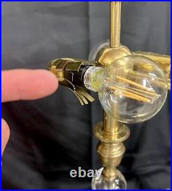 Vintage Frederick Cooper Lucite Balls and Brass Table Lamp MCM Rare READ