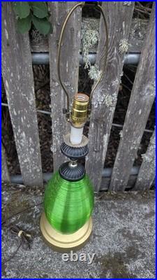 Vintage Gilbert Softlite Lucite Table Lamp MCM Green RARE