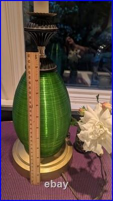 Vintage Gilbert Softlite Lucite Table Lamp MCM Green RARE