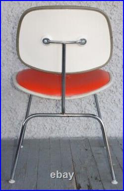 Vintage HERMAN MILLER EC-127 DCM Orange Padded Chair EAMES Modern Design RARE