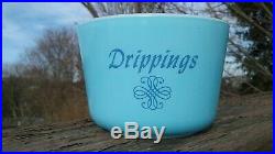 Vintage HTF Turquouse Aqua Pyrex Drippings Bowl No Lid Rare