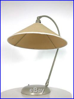 Vintage Kurt Versen Table Desk Lamp Gooseneck Saucer Rare Mid Century Modern