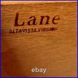 Vintage Lane 1960s Mid Century Modern Inlay Solid Wood 2-Tier End Table Rare