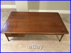 Vintage Lane Acclaim Plateau Large coffee table drawer MCM Mid-Century Rare