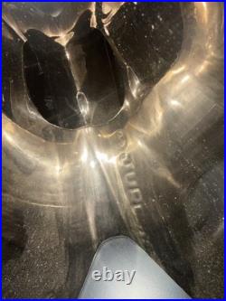 Vintage Large 13.5 JARU Pottery gold Swan 1980 Signed RARE