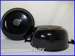 Vintage Le Creuset Dutch Oven ENZO MARI LA MAMA 23 RARE BLACK 3-1/2 Qt Pan