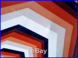 Vintage Letterman MID Century Modern Geometrical Painting Rare