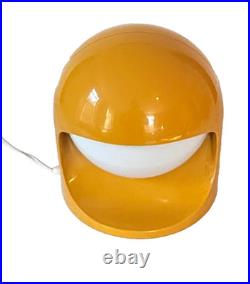 Vintage Lightolier Space Helmut lamp #8960 in rare bright yellow 1970's