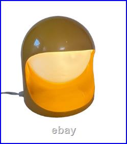Vintage Lightolier Space Helmut lamp #8960 in rare bright yellow 1970's
