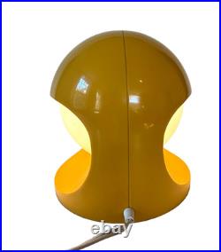 Vintage Lightolier Space Helmut lamp #8960 in rare bright yellow 1970's