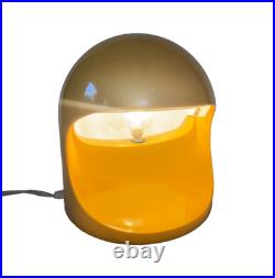 Vintage Lightolier Space Helmut lamp #8960 in rare bright yellow 1970's