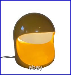 Vintage Lightolier Space Helmut lamp #8960 in rare bright yellow 1970's