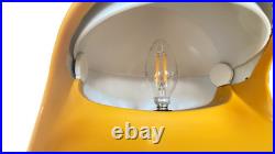 Vintage Lightolier Space Helmut lamp #8960 in rare bright yellow 1970's