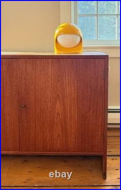 Vintage Lightolier Space Helmut lamp #8960 in rare bright yellow 1970's