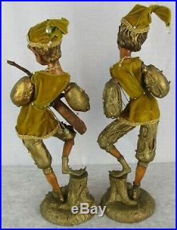 Vintage MCM 22 Gold Peter Pan Musical Pixie Elf Fairy Gypsy Figures RARE