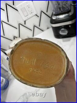 Vintage MCM Hull Pottery Gurgling Fish Pitcher Large Rare Orange/Beige F482
