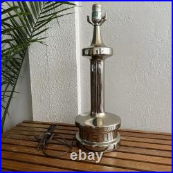 Vintage MCM Laurel Atomic Space Age Chrome Table Lamp Rare VTG 60s Mid Century