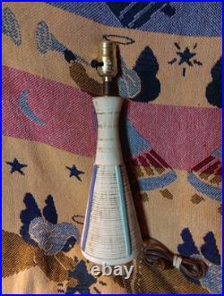 Vintage MCM Mid-century Modern Ceramic Lamp Decor Rare Retro Design Works Neat