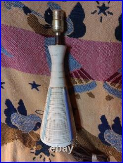 Vintage MCM Mid-century Modern Ceramic Lamp Decor Rare Retro Design Works Neat