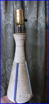 Vintage MCM Mid-century Modern Ceramic Lamp Decor Rare Retro Design Works Neat