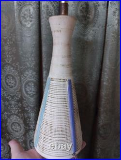 Vintage MCM Mid-century Modern Ceramic Lamp Decor Rare Retro Design Works Neat