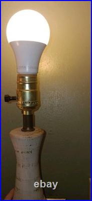 Vintage MCM Mid-century Modern Ceramic Lamp Decor Rare Retro Design Works Neat