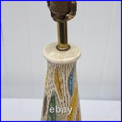 Vintage MCM Mid-century Modern Ceramic Lamp Decor Rare Retro Leaf Design Works Vintage MCM Mid-century Modern Ceramic Lamp Decor Rare Retro Leaf Design Works