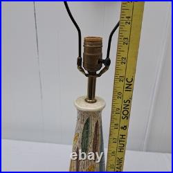 Vintage MCM Mid-century Modern Ceramic Lamp Decor Rare Retro Leaf Design Works