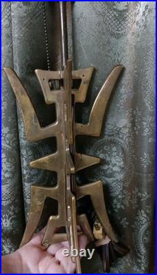 Vintage MCM Mid-century Modern Lamp Abstract Brass Design Unusual Rare Works