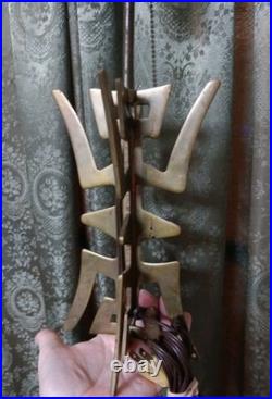 Vintage MCM Mid-century Modern Lamp Abstract Brass Design Unusual Rare Works