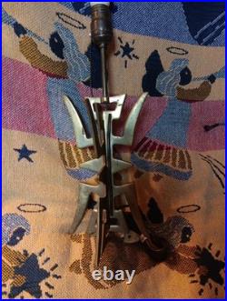 Vintage MCM Mid-century Modern Lamp Abstract Brass Design Unusual Rare Works