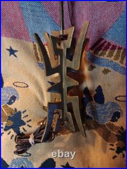 Vintage MCM Mid-century Modern Lamp Abstract Brass Design Unusual Rare Works