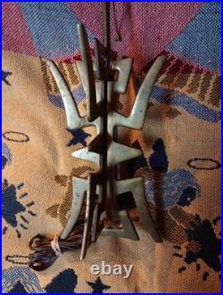 Vintage MCM Mid-century Modern Lamp Abstract Brass Design Unusual Rare Works