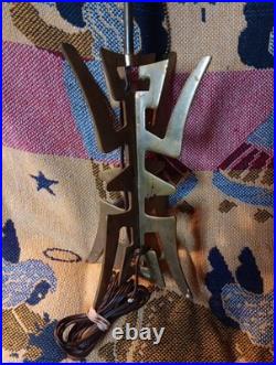 Vintage MCM Mid-century Modern Lamp Abstract Brass Design Unusual Rare Works