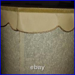 Vintage MCM Turquoise Atomic Era Lamp W Unique Shade. Truly Rare. F. A. I. P