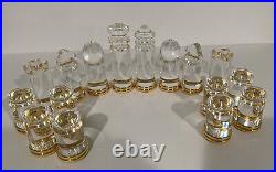 Vintage MID Century Modern Chess Set Abstract Lucite Rare 32 Piece Gold Board Lg