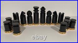 Vintage MID Century Modern Chess Set Abstract Lucite Rare 32 Piece Gold Board Lg Vintage MID Century Modern Chess Set Abstract Lucite Rare 32 Piece Gold Board Lg