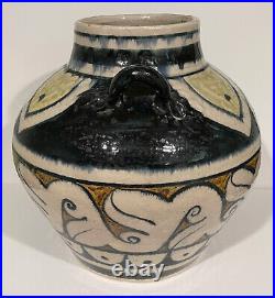 Vintage MID Century Modern Italian Pottery Vase Pot Picasso Style Rare Italy MCM