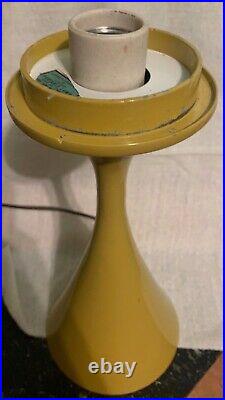 Vintage MID Century Modern Laurel Mushroom Lamp Base Only Rare Iconic Yellow