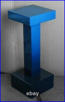 Vintage MID Century Modern Pierre Cardin Minimalism Fine Art Blue Pedestal Rare